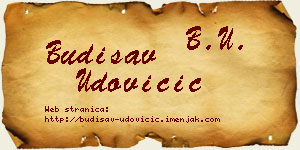 Budisav Udovičić vizit kartica